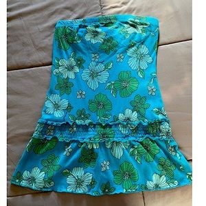 Guess strapless floral top